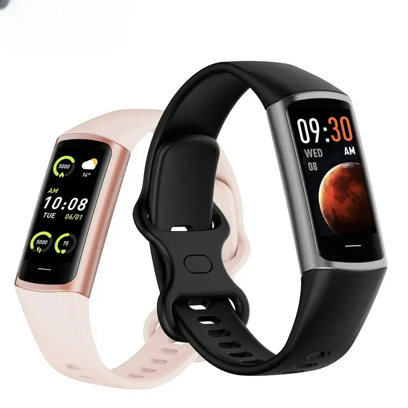 

2024 Hot Smart Bracelet Body Temperature Heart Rate Blood Oxygen Detection Information Reminder Waterproof Model