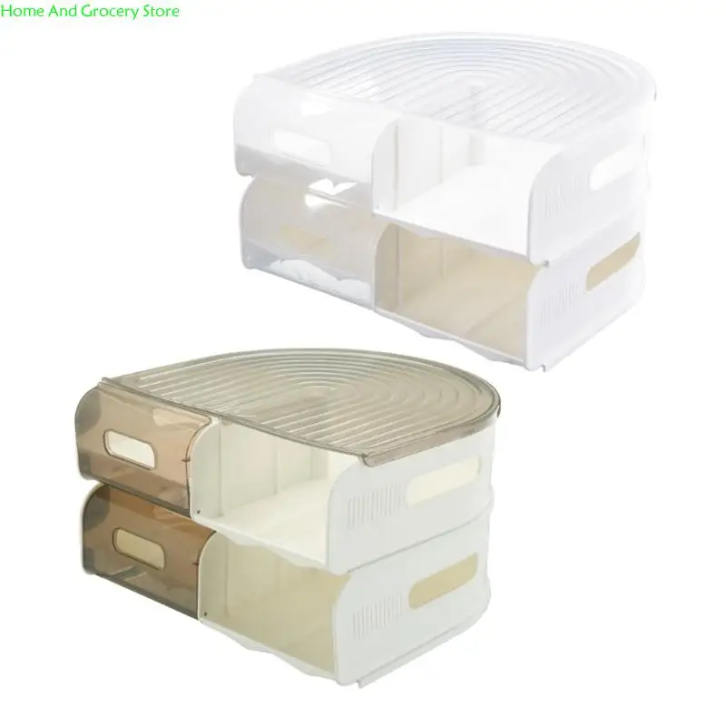 

0XXA U Refrigerator Eggs Holders With Rolling Design 2 Layer Clear Kitchen Storage For Holders And Restaurant