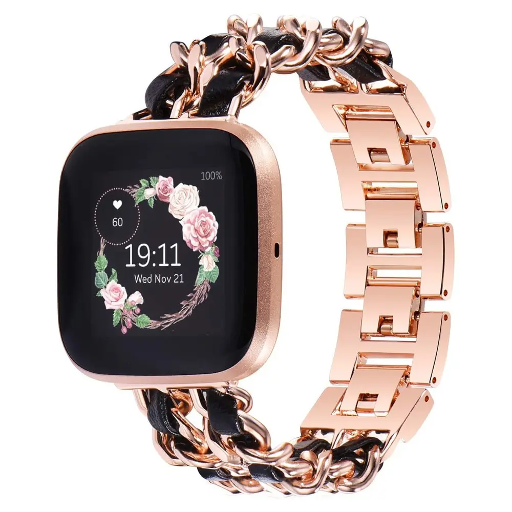 Dressy-pulsera para Fitbit Versa 4 3 Sense 2, correa de reloj inteligente para Fitbit Versa 2 Lite, cadena de eslabones