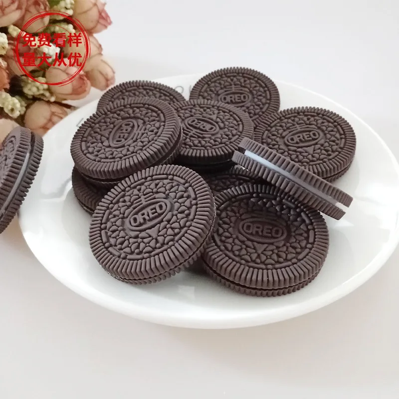 Fake Cookies Chocolate Cookie Sandwich Model Simulation Props Shooting Play House Toys Food Kitchen Scene Home Decor Decoration