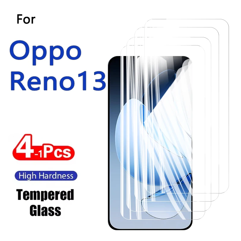 

1-4PCS Screen Protectors For Oppo Reno13 Reno 13 Tempered Glass Crystal 9H High Aluminum Anti Scratch Case Friendly Fingerprint