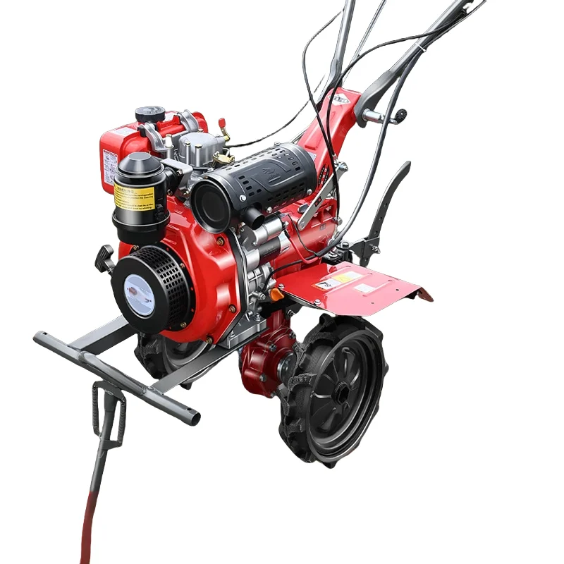 Best Selling  Efficient Agricultural Small Portable Home High Horsepower diesel Engine Walking Tractor Cultivator