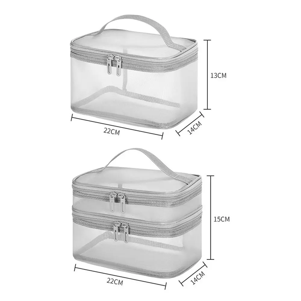 Borsa per il trucco in PVC di alta qualità borsa per cosmetici da viaggio portatile da donna borsa da toilette di grande capacità organizzatore di