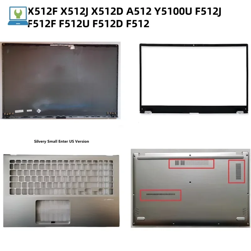 New Laptop LCD Back Top Bezel Front Frame Bottom Cover Case For X512F X512J X512D A512 Y5100U F512J F512F F512U F512D F512