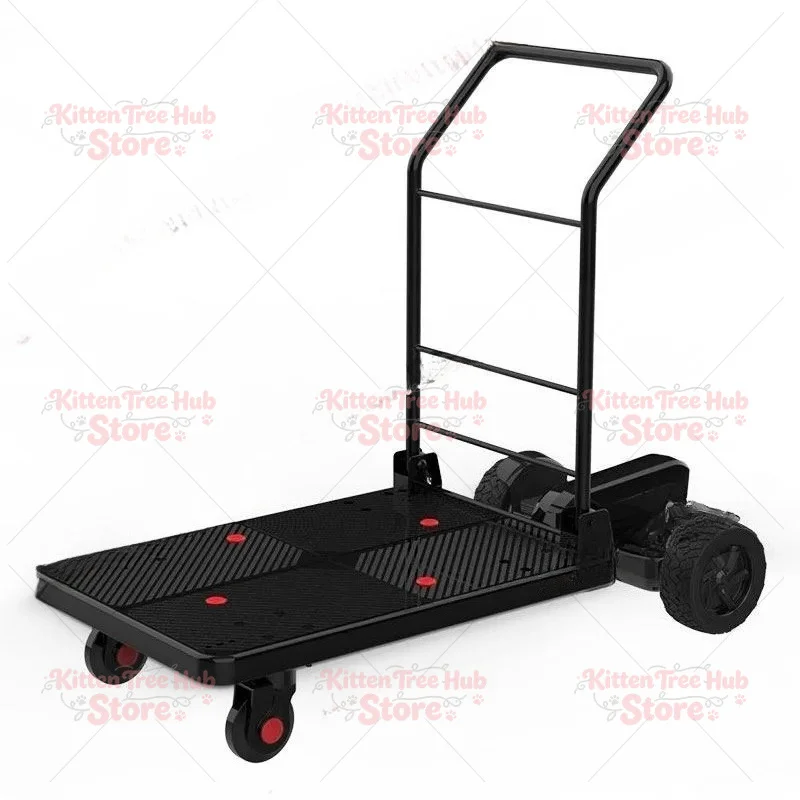 Small motion-sensing electric trolley, grocery shopping, express cargo flatbed truck, warehouse trolley, small moving truck
