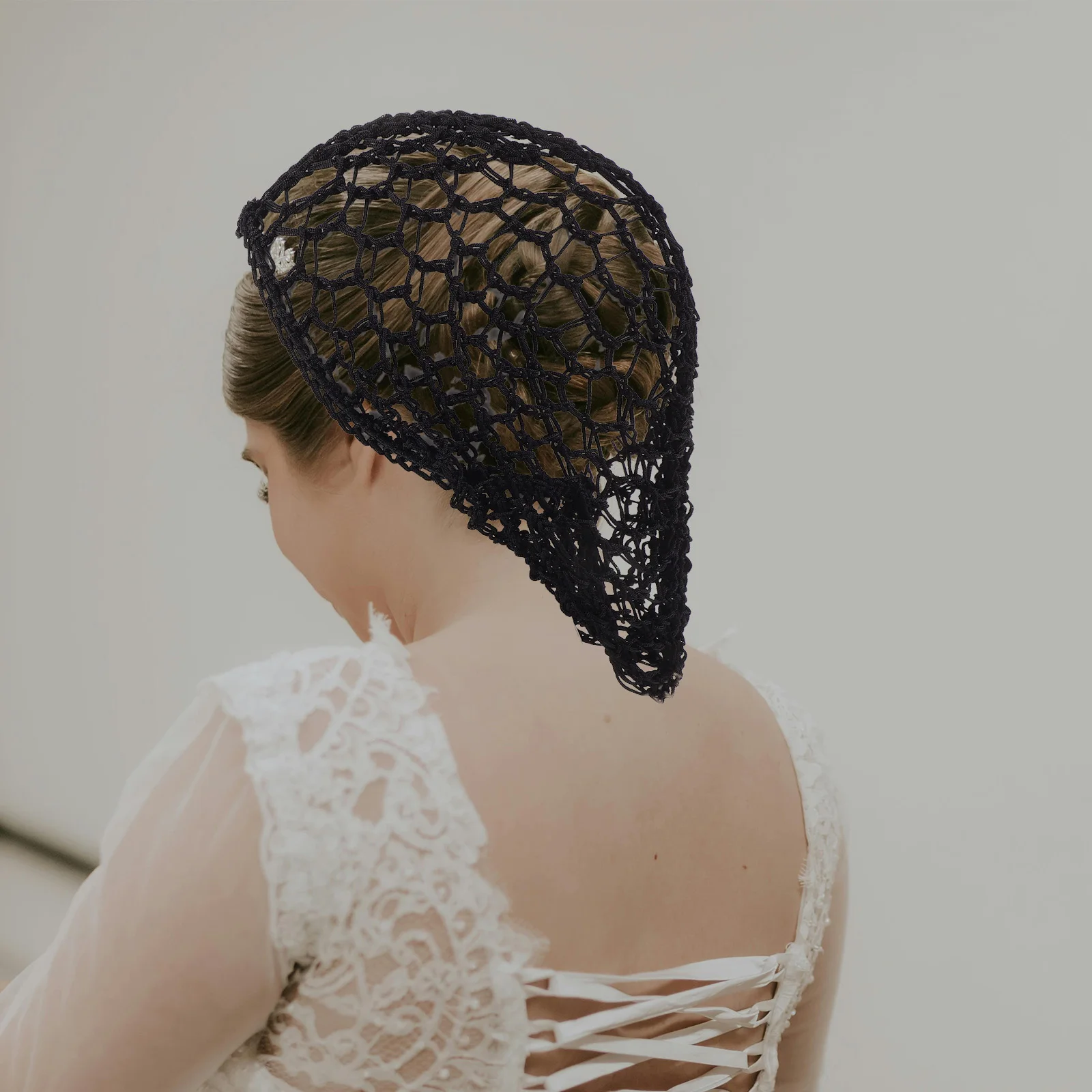 

Hair Net for Sleeping Crocheted Hairnet Cap Accessories Black Nets Cover Women Miss