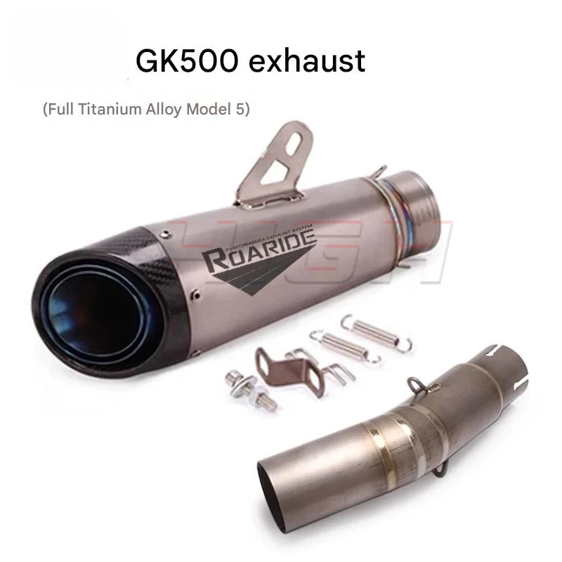 GK500 titanium alloy exhaust system, mid-section and tail section, for Brixton Crossfire 500. - view 4
