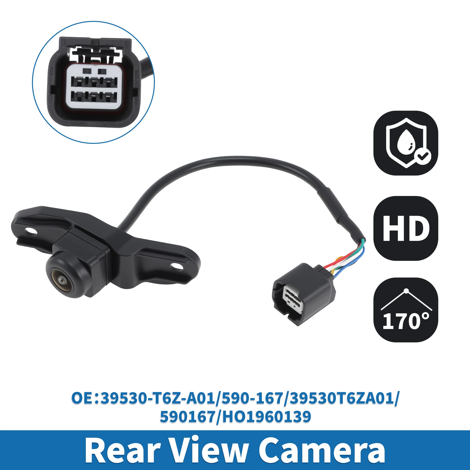 UXCELL Rear View Backup Camera for Honda Ridgeline 2017 2018 3.5L 39530-T6Z-A01/590-167