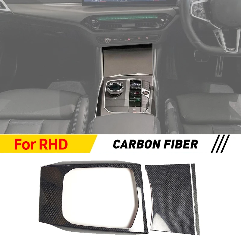 

For RHD/LHD Real Carbon Fiber Car Center Console Gear Shift Trim Panel Accessorie For BMW 3 4 series G20 G21 G22 G23 G26 G28 G42