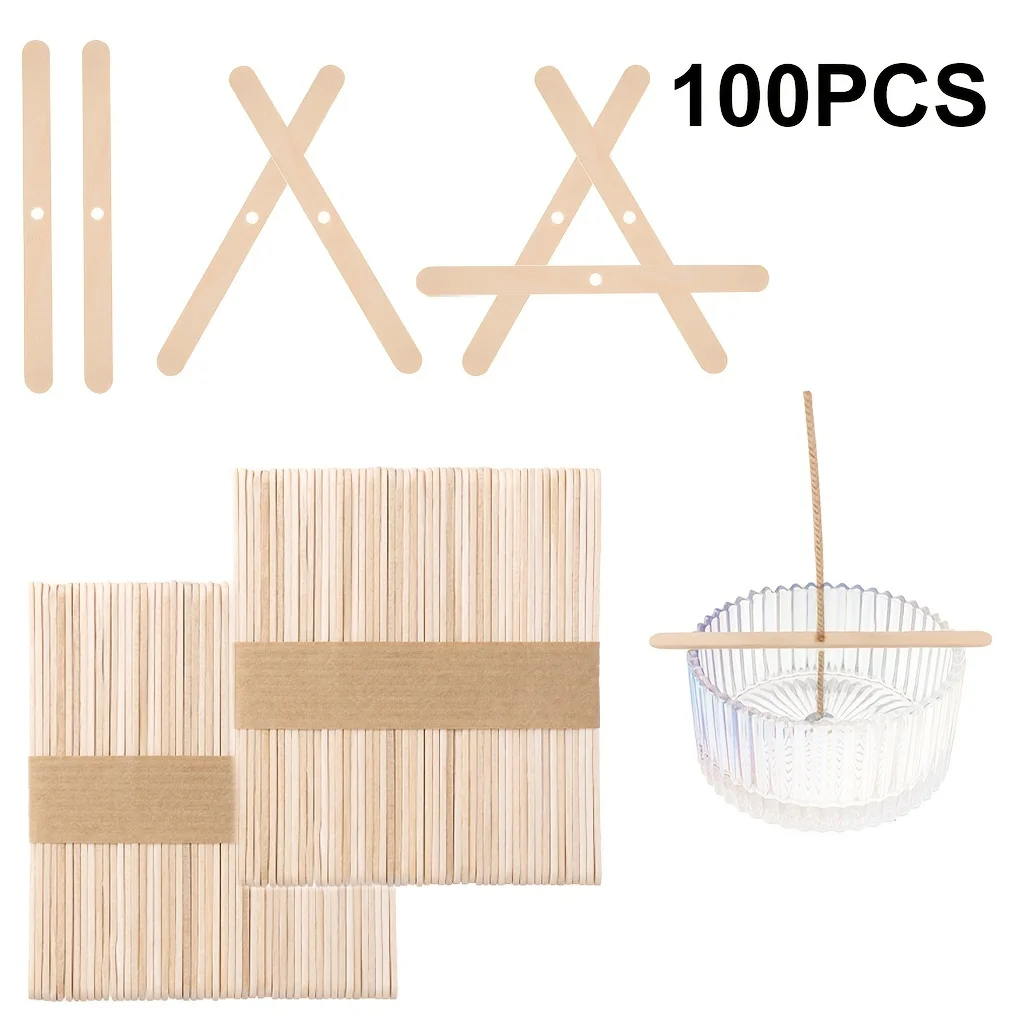 100pcs/50pcs Wooden Candle Wick Holder,candle Wick Centering Device,candle Wick Strip,candle Making Wick Holder,candle Wick Clips,candle Centering Tools