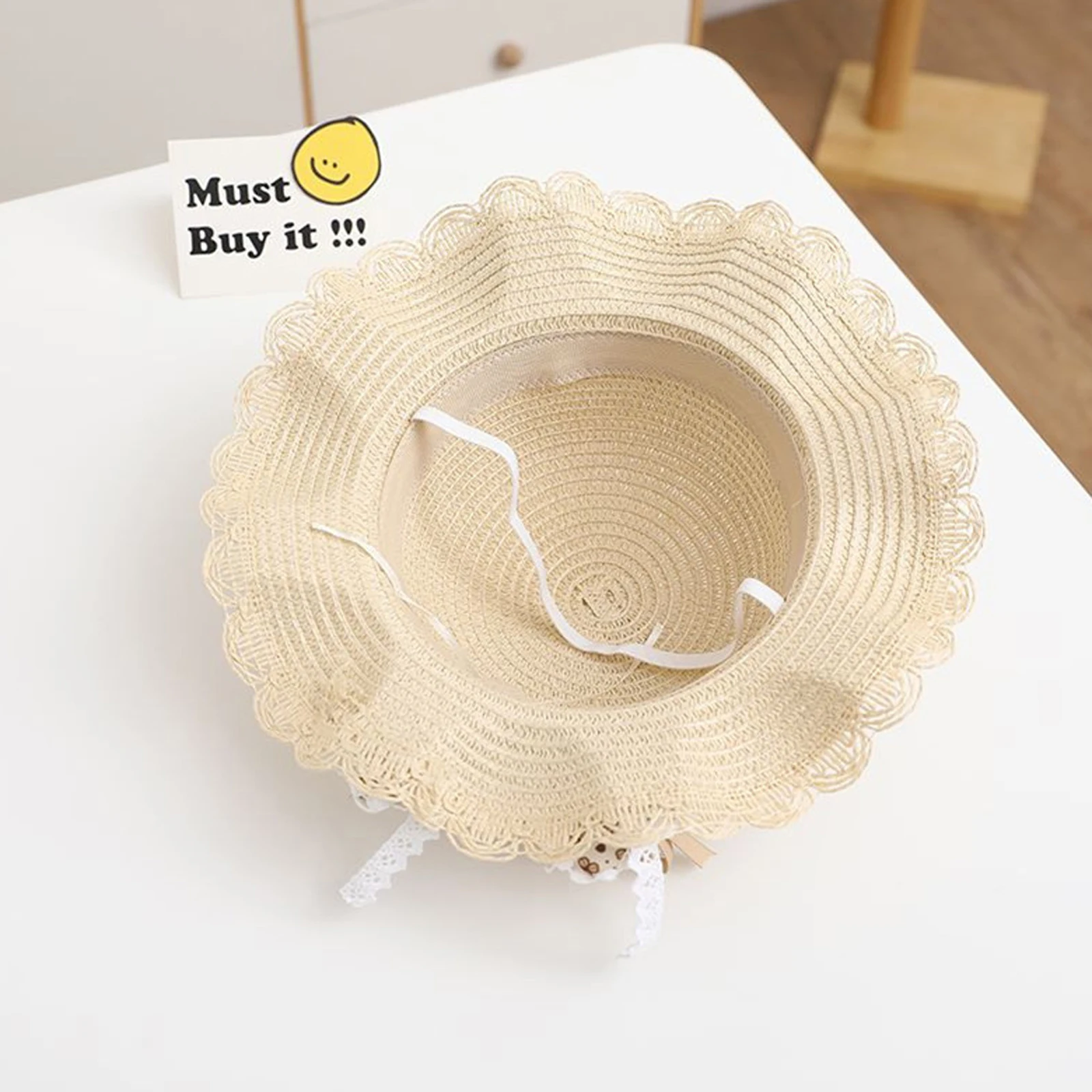 Girls Sun Hat with Shoulder Bag Set Large Brim Flower Beach Summer Straw Purse Beach Bag Cute Flower Summer Beach Cap