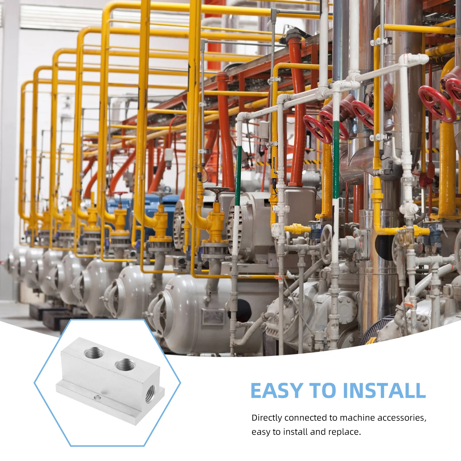 T-Type Air Distribution Block Multi-Channel Pneumatic Manifold for Gas Flow Junction Compact Design Easy Installation Flow