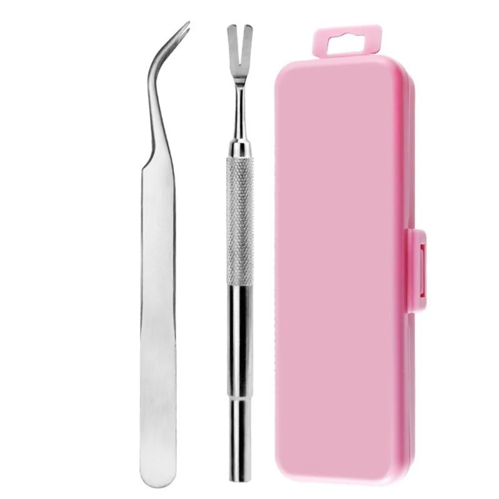 2/3pcs Set Stainless Steel Lice Cleaning Tools Tweezers Convenient Lice Remover Set Easy To Use Pet Cleaning Supplies view 3