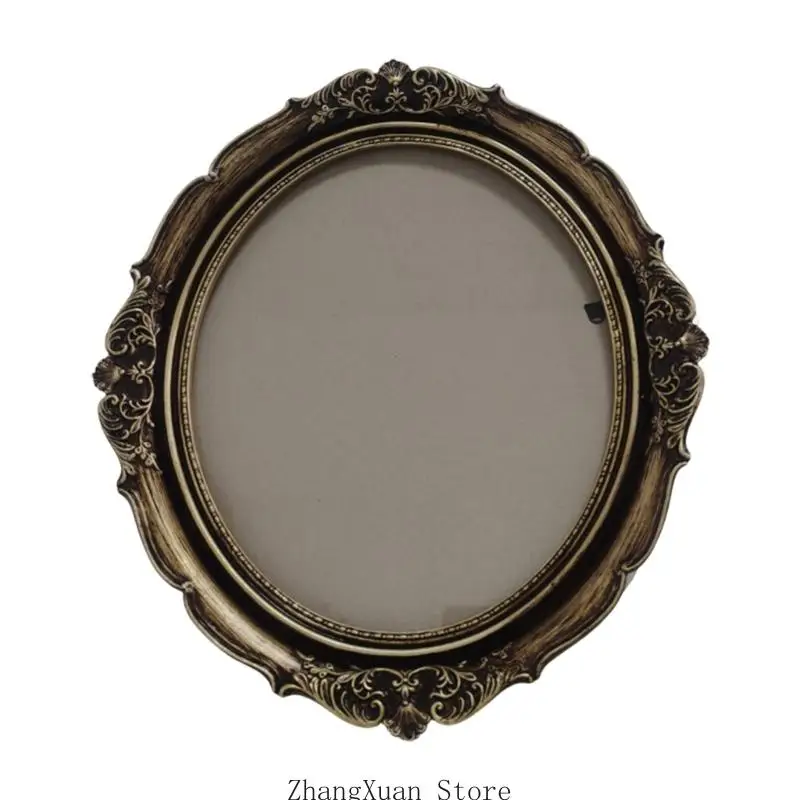 Eleganter Retro-Bilderrahmen aus Kunstharz mit Antik-Finish für den Schreibtisch 3XUF – Detail 5