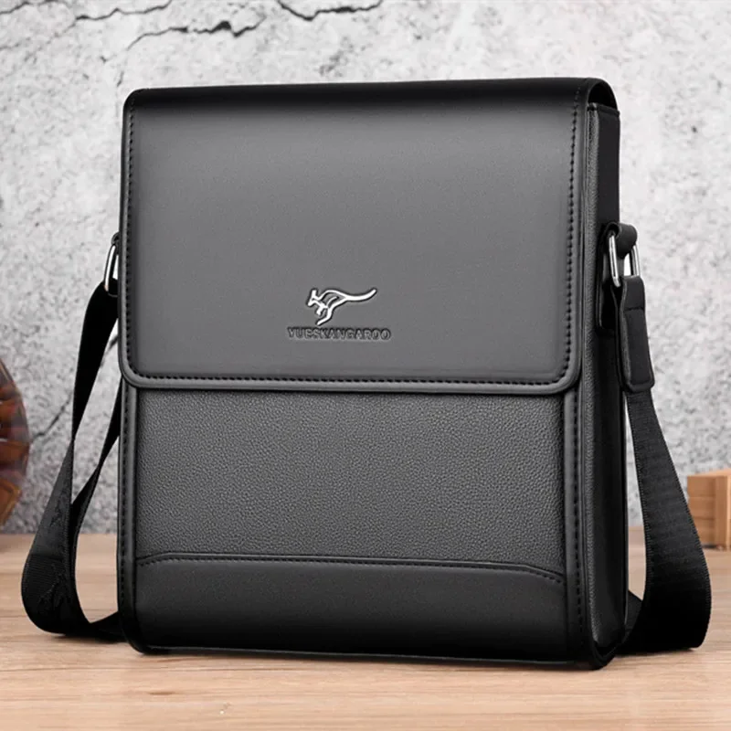 Business Leather Men's Shoulder High Capacity Luxury Messenger Vintage Waterproof Male Crossbody Ipad Bag