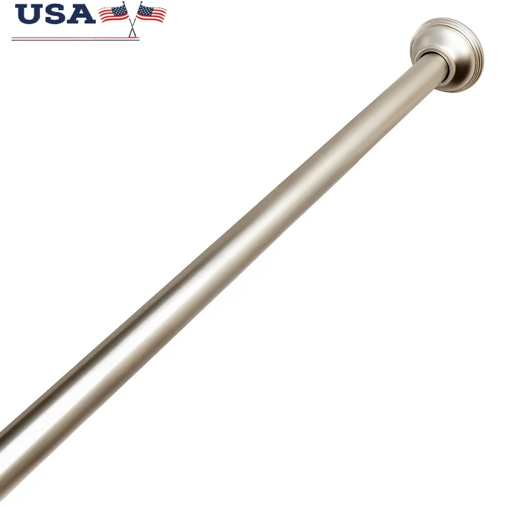 

Adjustable Tension Shower Curtain Rod Rustproof Aluminum Easy Hang Installation 43 to 72 Inch Sturdy Design Bathroom