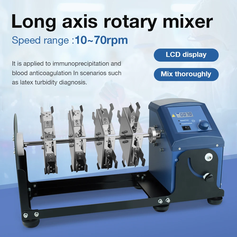 Lab Long Axis Rotating Mixer Tube Rotator Laboratory Mixer Machine Rotational Chemical Industrial Mixing Equipment