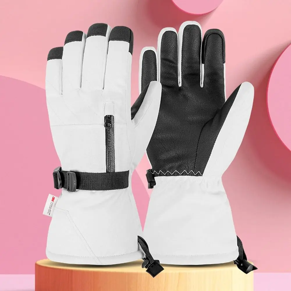 방수 겨울 스키 장갑 미끄럼 방지 사이클링 라이딩 하이킹 두꺼운 따뜻한 미튼 스노우 스노우 보드 전체 손가락 장갑 남성 여성