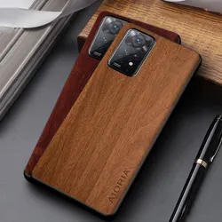 Case for Redmi Note 11 Pro Plus 11S 5G unique design lightweight wood pattern PU leather Phone Cover for redmi note 11 pro case