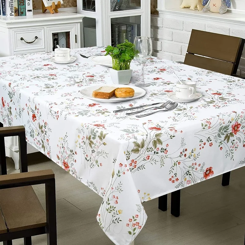 Small Flower Tablecloth Waterproof Tablecloth Outdoor Picnic Camping Party Kitchen Restaurant Decoration Rectangular Tablecloth