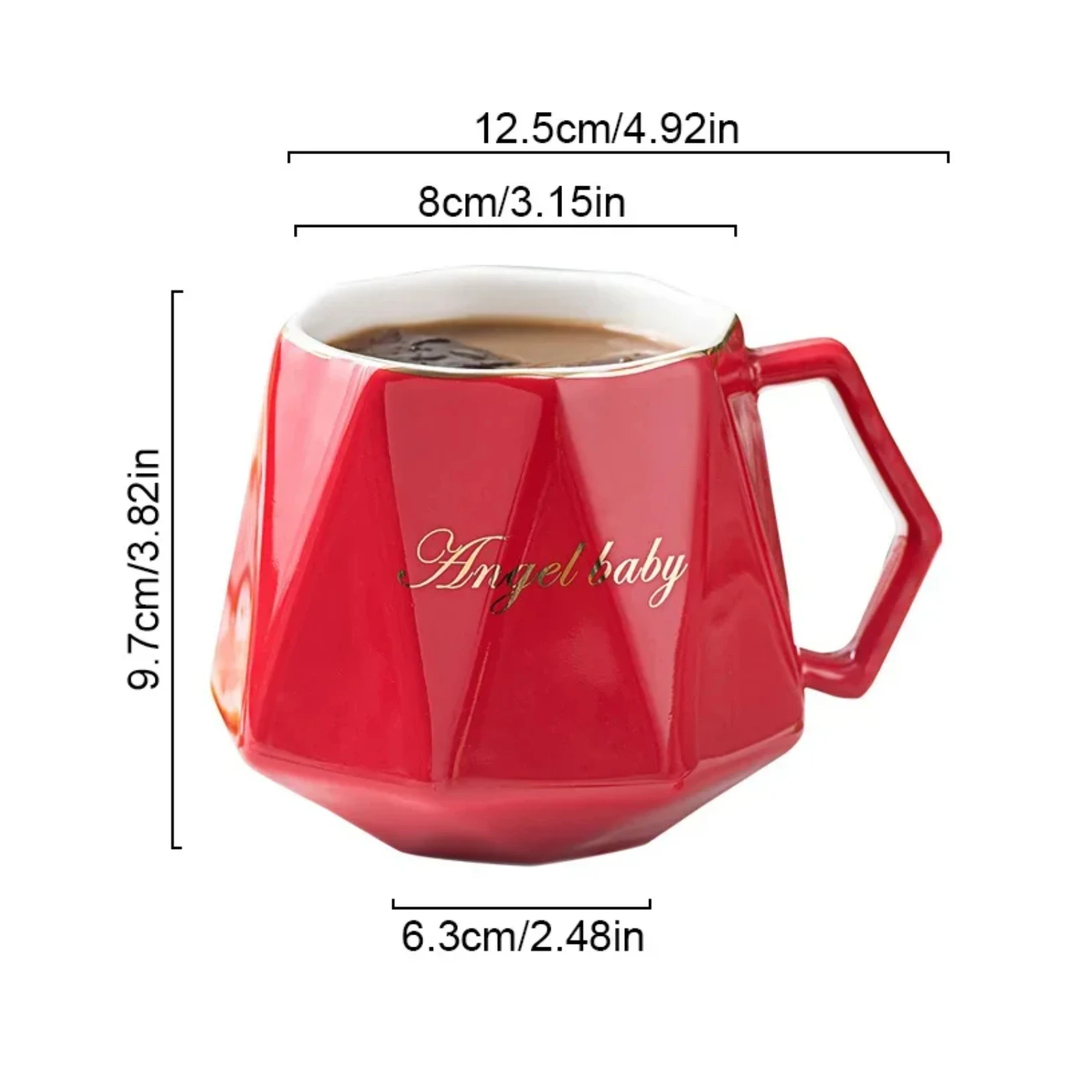 Tazas de cerámica con forma personalizada, taza de café geométrica creativa, taza para parejas, té de la leche, taza de agua, oficina y negocios