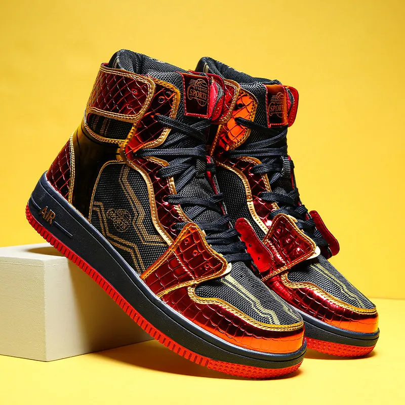 Venom Spider and Man spring and fall high top couple men's shoes couple trend all matching shoes