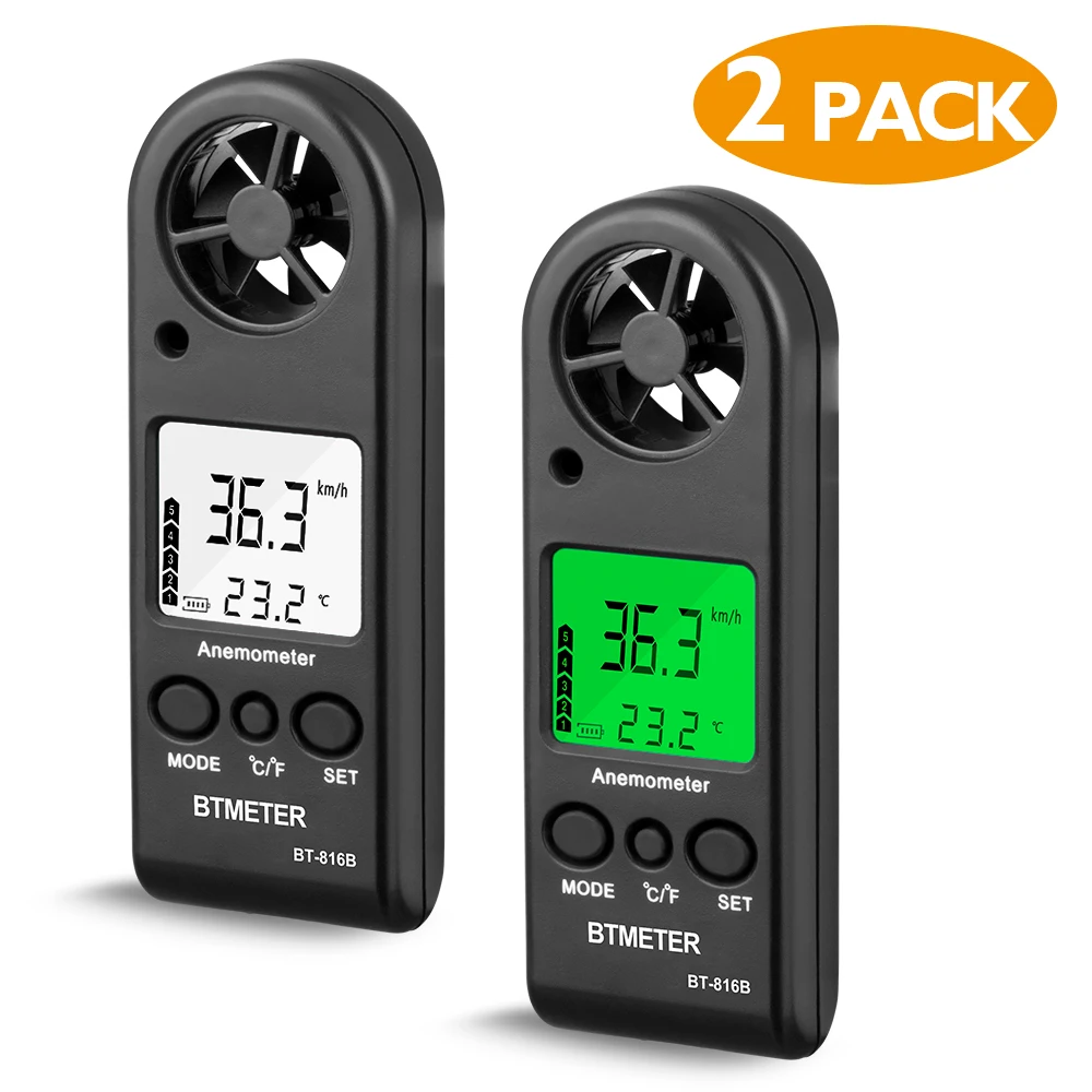 Anemômetro Portátil Medidor de Velocidade do Vento Sensor de ar Air Tester para Hvac Cfm Barco de Tiro Bemeter Pcs Bt816b