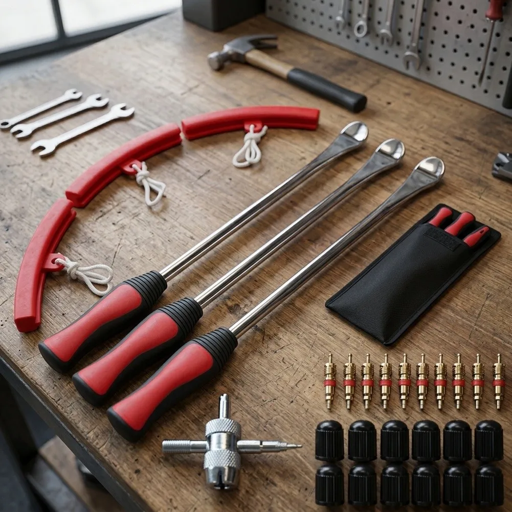 For Tire Installation Tire Scoop Kit Tire Scoop Kit Tire Change Kit Hardened Steel Construction Polished Chrome Finish