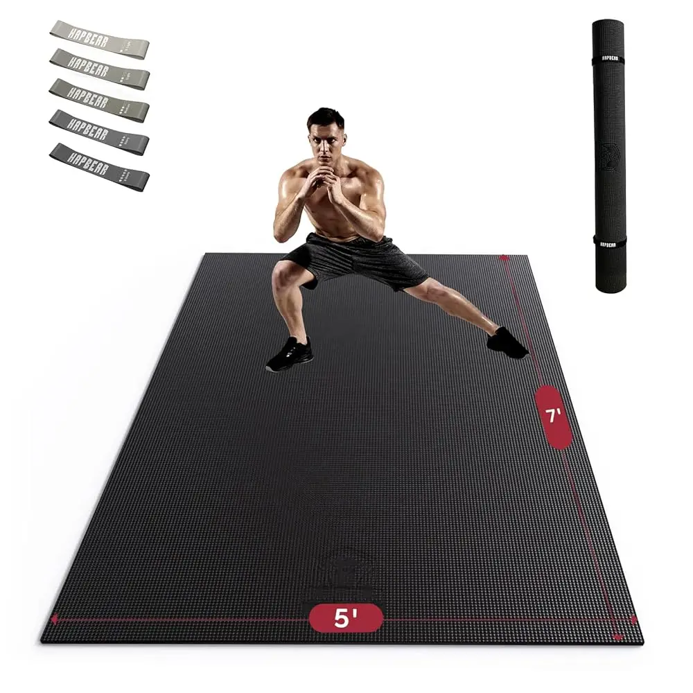 

Extra Large -7'X5'/6'X8'/6'X9'X8Mm(1/3 H),Non-Slip, Ultra Durable, Thi Workout Mats For Home Gym Flooring Cardio, Yoga Mats For