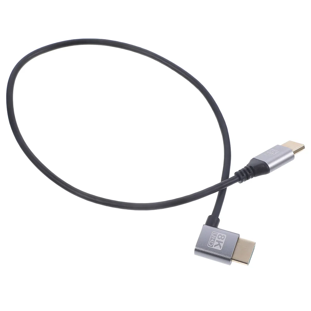 

8K Cable Male To Male Left Angled Adapter For Pc Computer Monitor Short Sturdy Cord Compatible With Set-Top