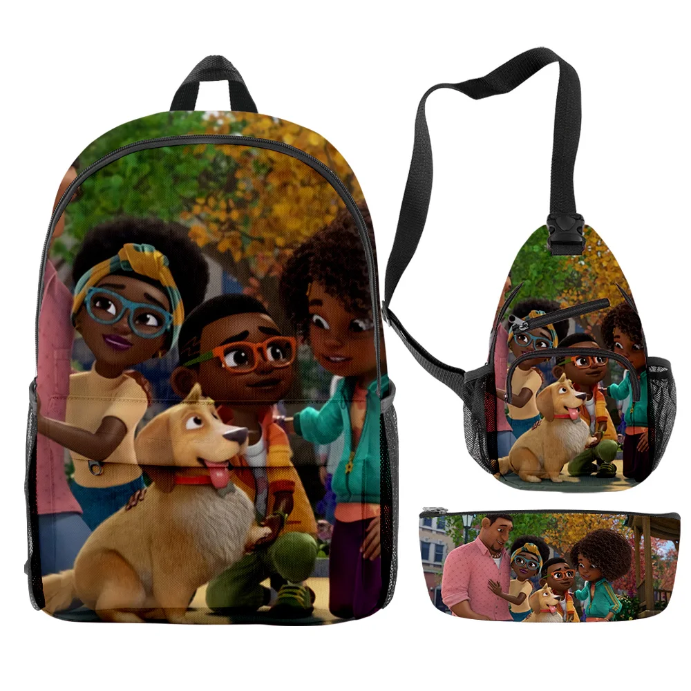 

Popular Karma's World Music TV Series 3D Print 3pcs/Set pupil School Bags Trendy Travel Laptop Backpack Chest Bag Pencil Case