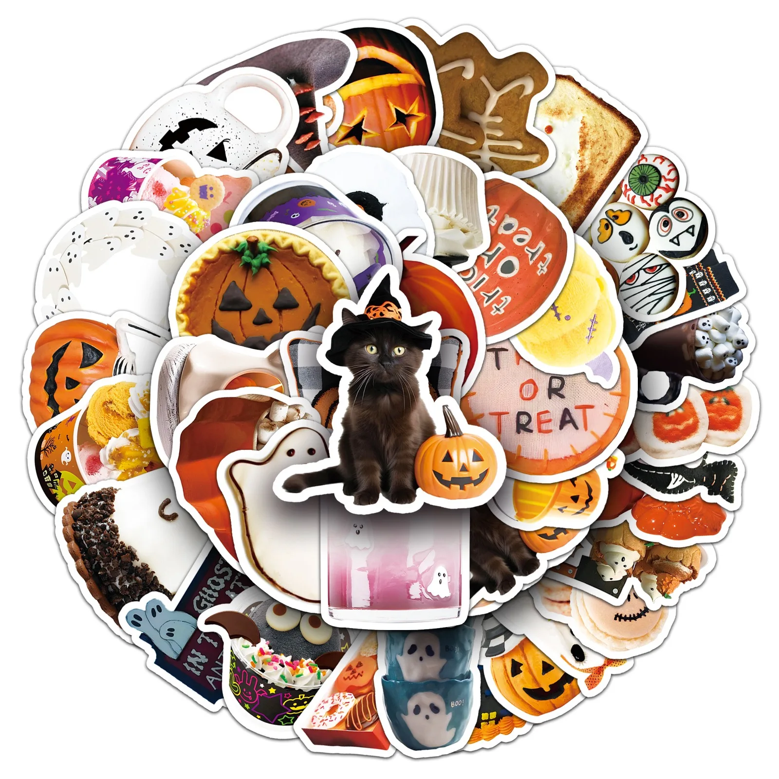 50개 할로윈 INS 스타일 스티커 귀여운 호박 해골  - Laptop Accessories Cute 리뷰 및 가격