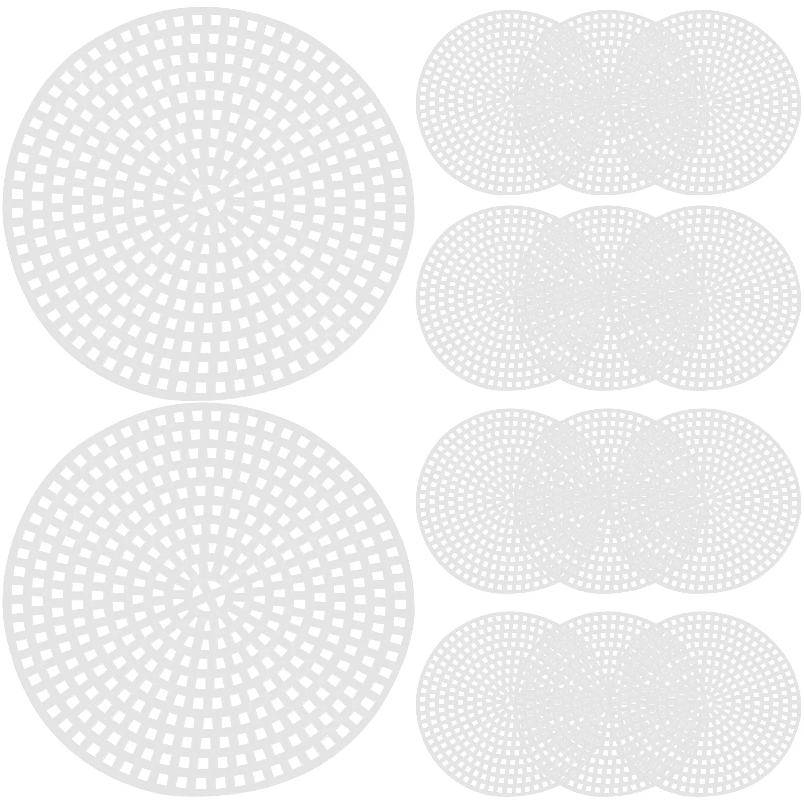 30 قطعة لوحة شبكية مستديرة بغرز متقاطعة 7.7 سنتيمتر ورقة بلاستيكية قابلة للقطع لتقوم بها بنفسك حقيبة أسفل بطانة المشاريع الحرفية الأبيض متعددة الأغراض