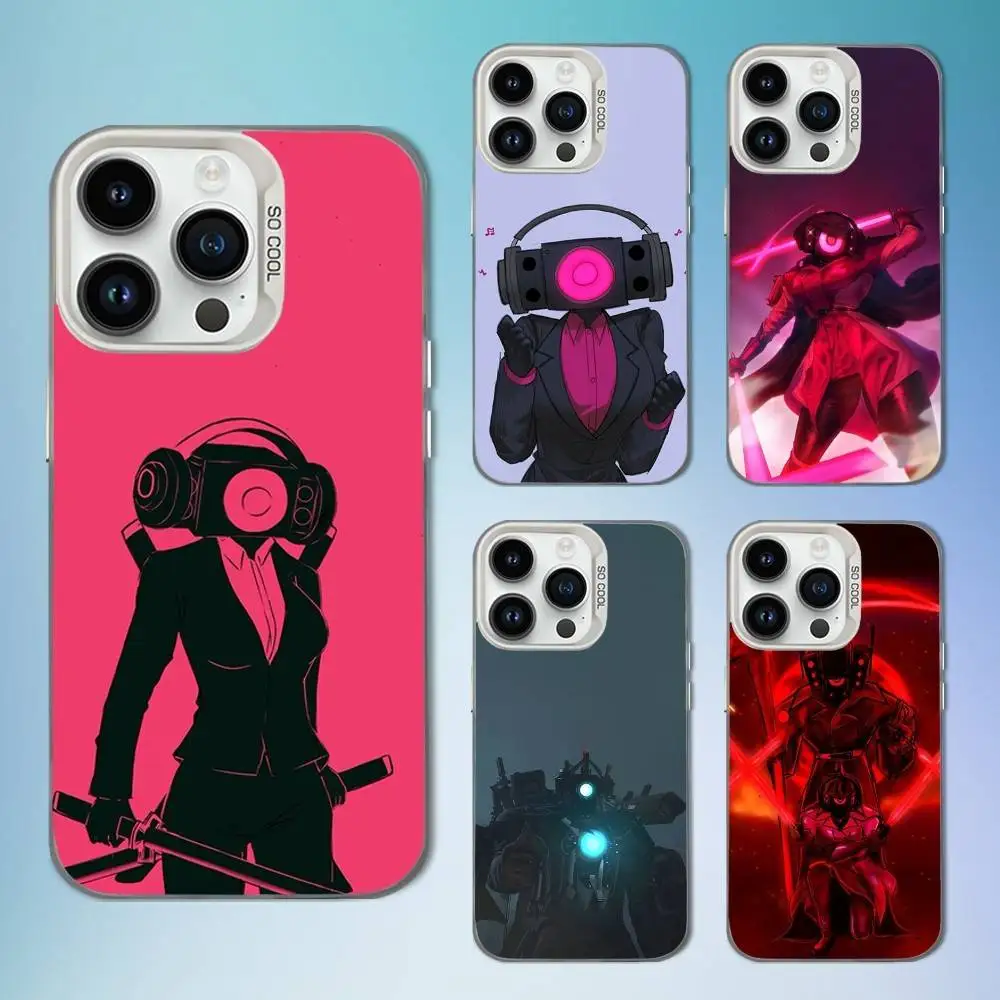 

T-Toilet Mobile S-Skibidi Phone Case For iPhone 16,15,14,13,12,11,Mini,Pro,SE,MAX White Matte Shockproof Cover