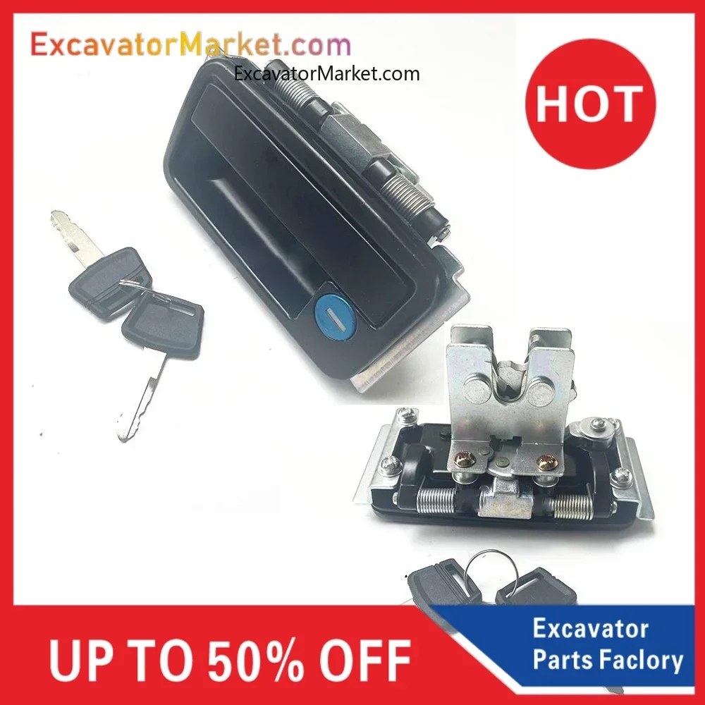 

Excavator Parts Lock Hood with Key Lock Parts Excavator Rear Cover Toolbox For Doosan Daewoo DX60 DH80G/80-7 XCMG 80