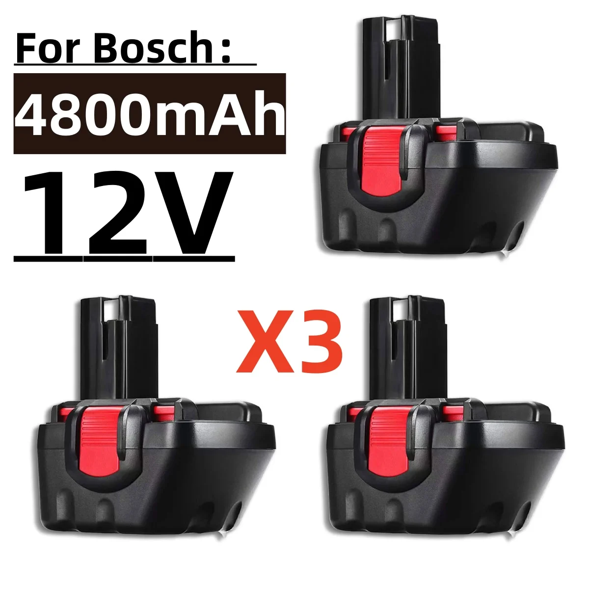 12V 12.8AH High Efficiency NI-CD Tool Battery for Bosch 12V 12800mah  GSB GSR 12 VE-2 BAT043 BAT045 BAT046 BAT049 BAT120 BAT139