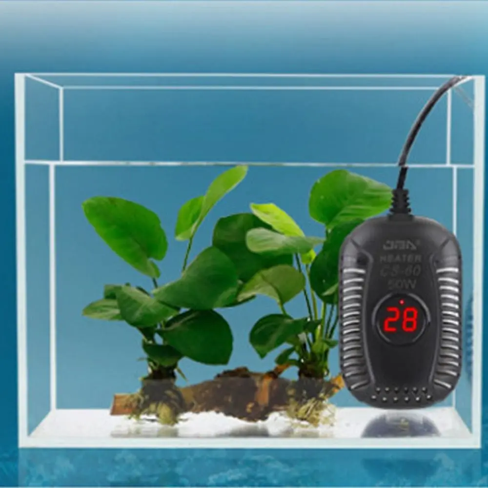 Calentador sumergible de cristal de cuarzo para acuario, varilla calefactora ajustable para tanque de peces de bajo nivel de agua, ultracorto, 25w-150w
