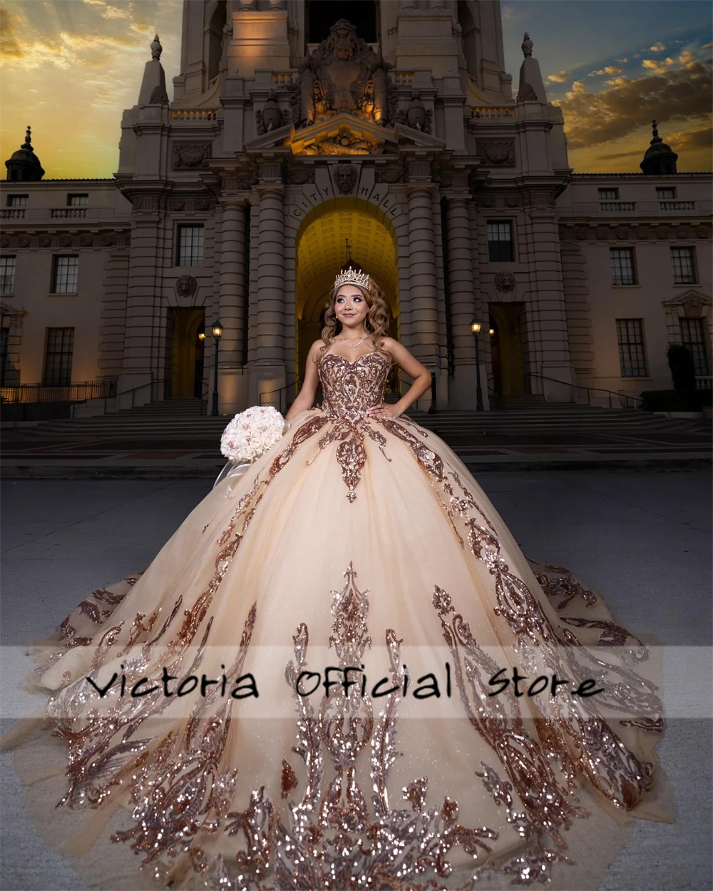 女性のための豪華なスパンコールボールガウン,豪華なスパンコールボールガウン,卒業パーティー,絶妙,カスタマイズ