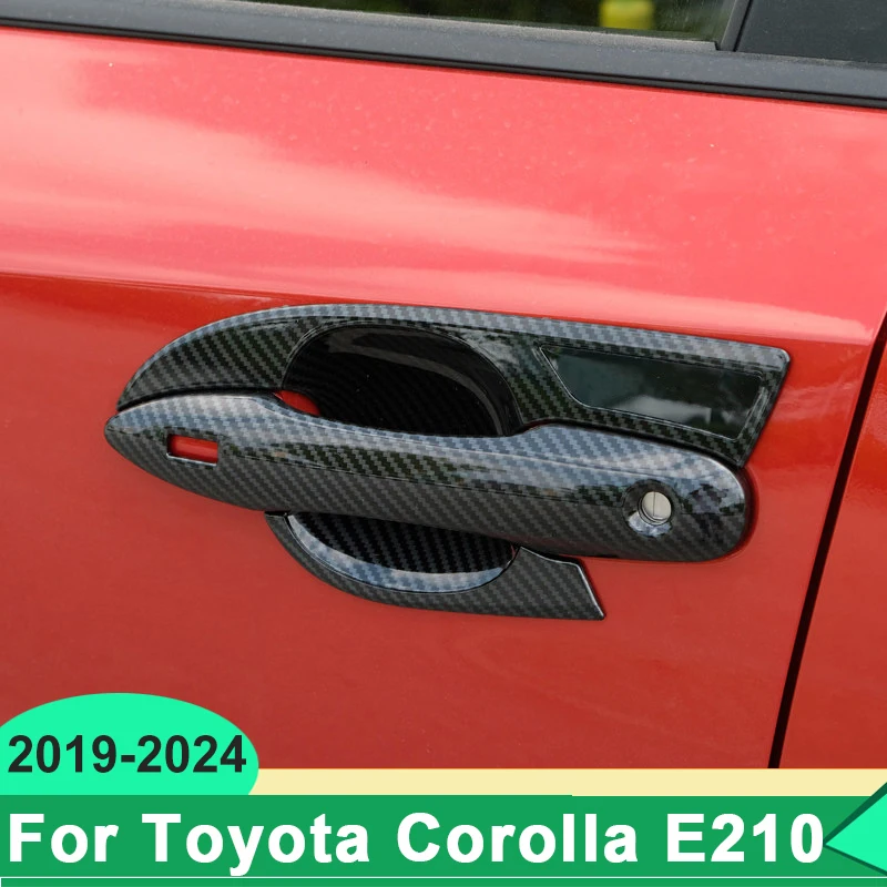 For Toyota Corolla E210 2019-2021 2022 2023 2024 Hybrid ABS Car Door Handle Bowl Cover Trim Case Protection Stickers Accessories