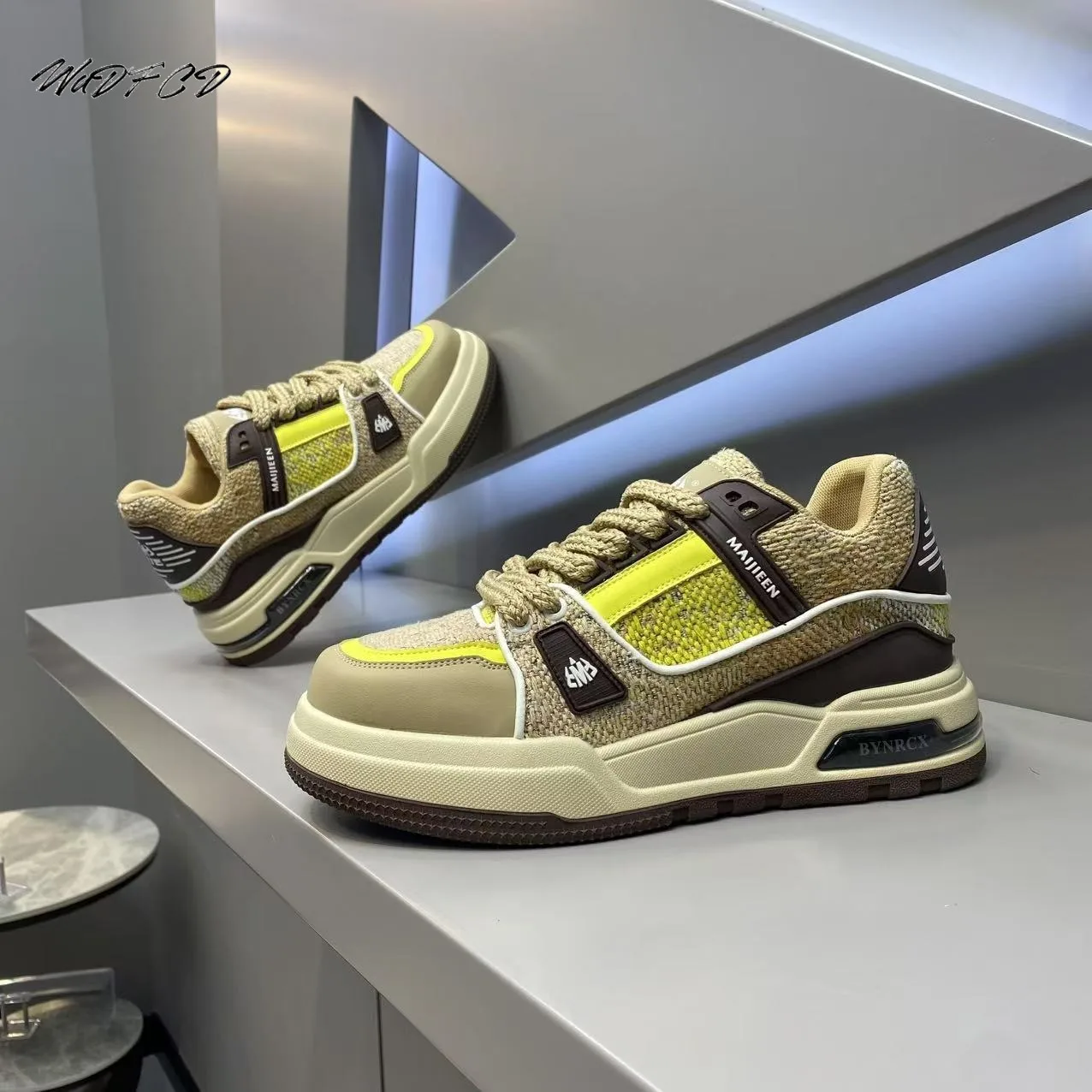 chunky sneakers mens designer easy matching board shoes fashion casual leather fabric breathable height increased platform shoes