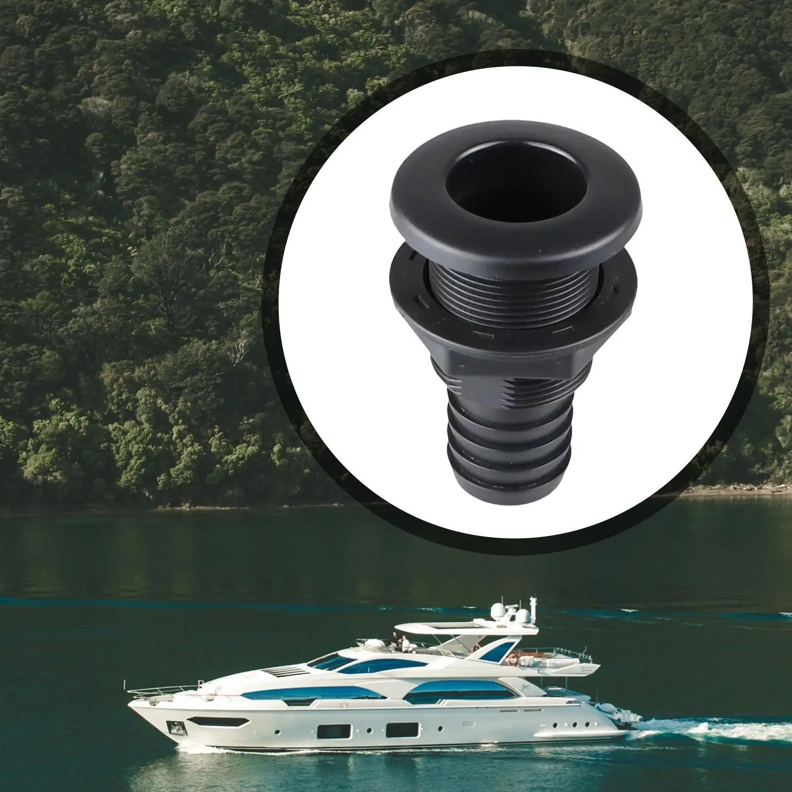 

Deck Drain Hose Pipe Bilge Pump Mount Compact ABS Through Hull Fittings Connector for Boat RV Yacht Plumbing