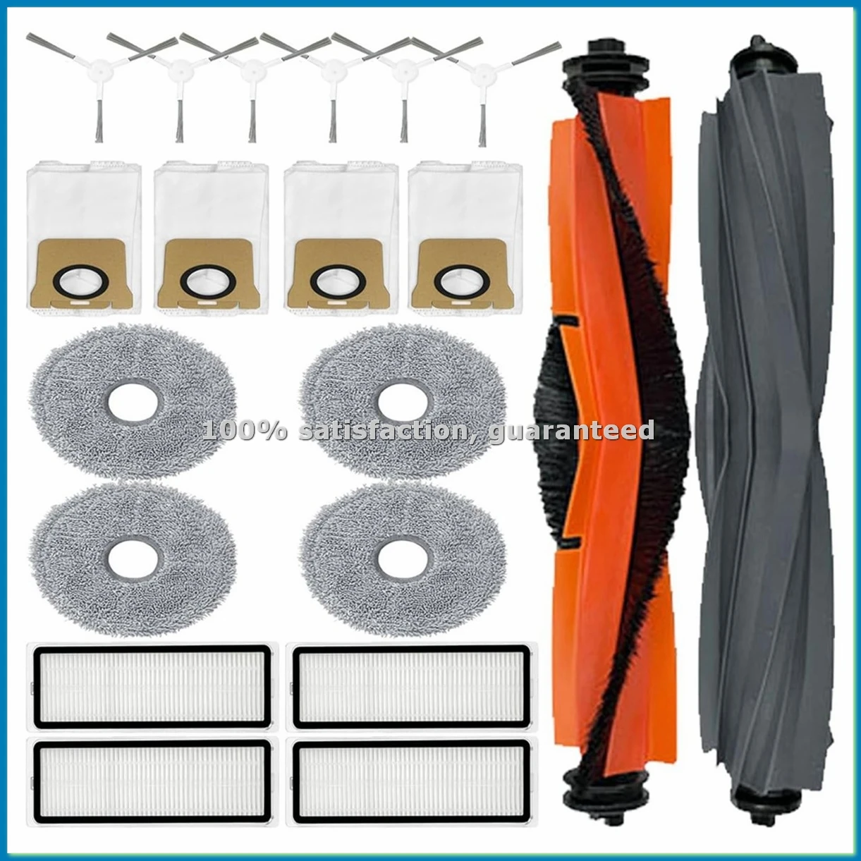 

Запасные части для робота-пылесоса L20 Ultra/L30 Ultra: основная и боковые щетки, HEPA-фильтр, салфетки для влажной уборки, мешки для сбора пыли, аксессуары - ABRM