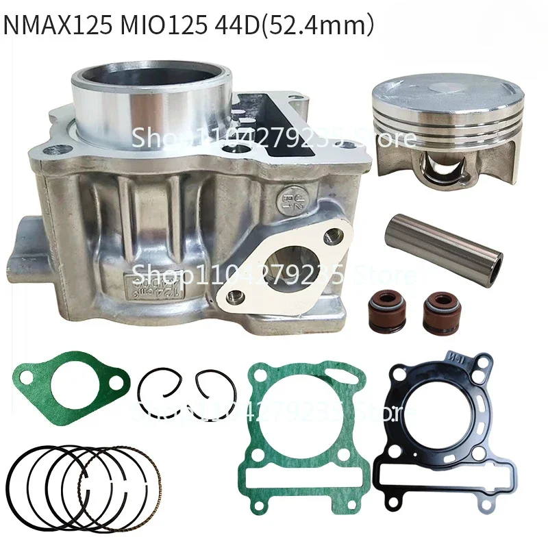 

Motorcycle Cylinder Kit 52.4mm for YAMAHA NMAX125 MIO125 44D Piston Rings