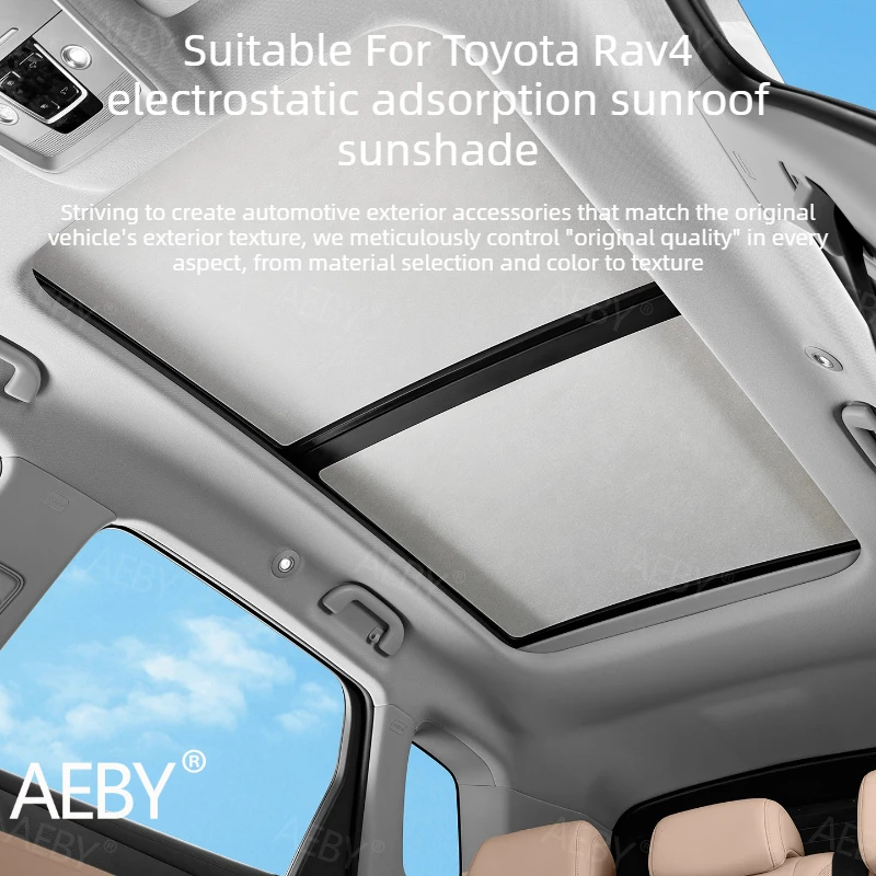 

For Toyota Rav4 2026 Static Cling Sunshade,Sunroof Sunshade,Thermal insulation and UV protection,Car interior accessories