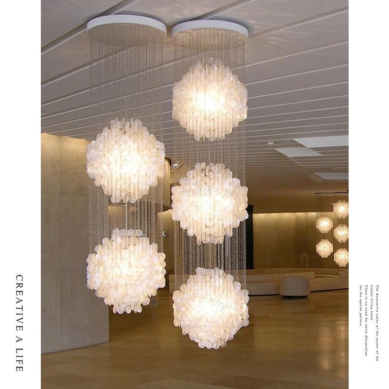 

Подвесной светильник в скандинавском стиле из натуральной ракушки, современный подвесной светильник для гостиной, столовой, спальни, домашнего декора, новый дизайн, подвесной светильник