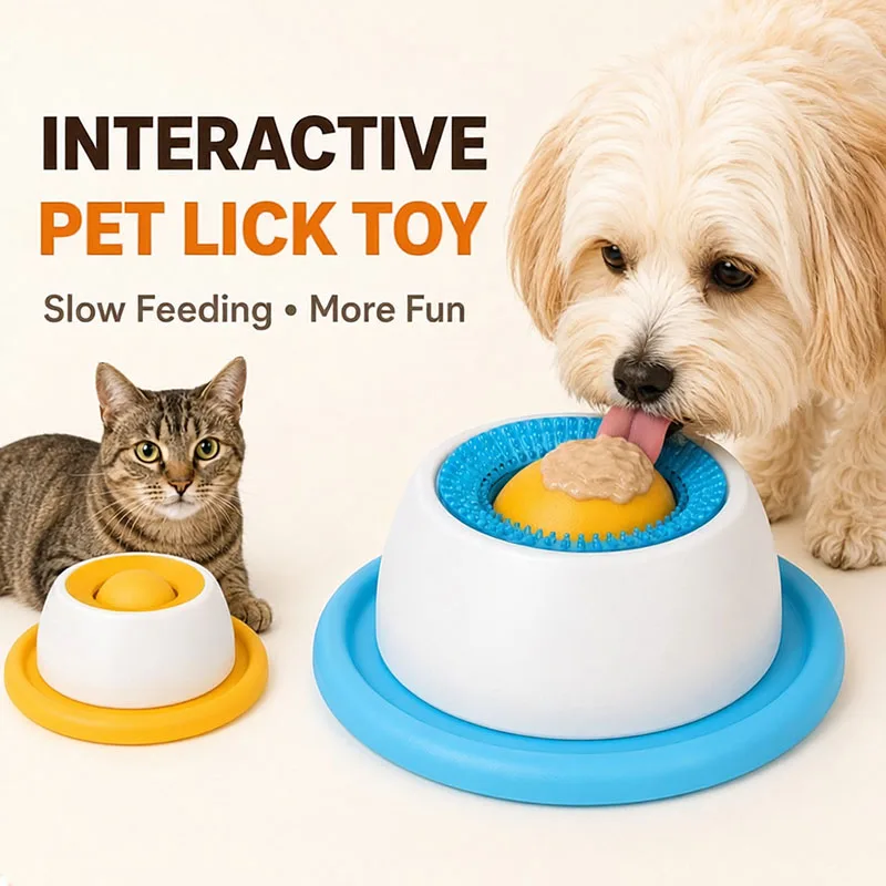 Dog Licking Bowl Slow Feeder Interactive Enrichment Toy for Dogs Suction Feeding Bowl for Treats Anxiety Relief Training Aid
