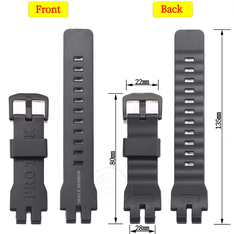 Resin Watch Accessories For Casio PRW3000 PRW6000 PRW6100 PRG300 Mens Rubber Replacement Band Strap Sports Waterproof Bracelet