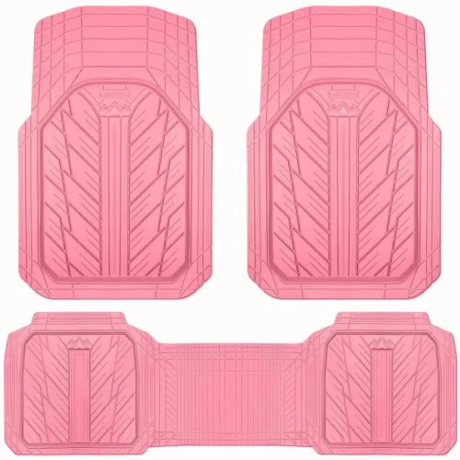 Heavy Rubber Car Floor Mats, Deep Waterproof Car Mats All Weather, Universal Trim-to Fit Automotive Floor Mats for Car SUV Truc