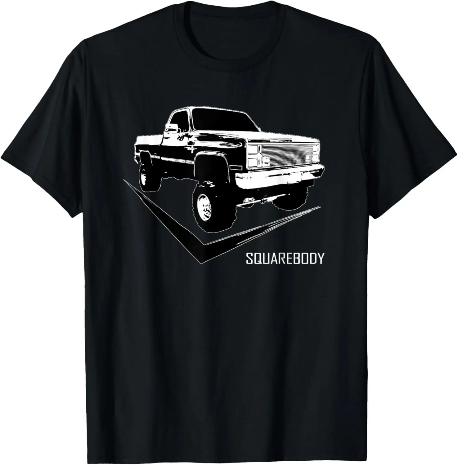 Classic Square Body Truck Squarebody T-Shirt 100% Cotton Trendy Y2K Short-Sleeve Tee-Soft, Quick-Drying, Moisture-Wicking; Ideal