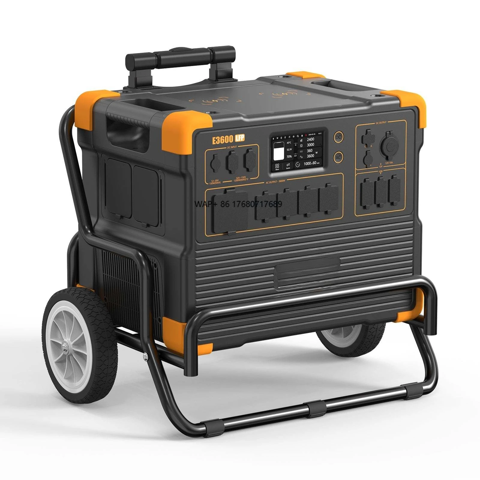 

US Stock Pecron E3600LFP 3600W 3072Wh Portable Solar Generator Trolley Wireless Charging MPPT 110V 220V Home Station